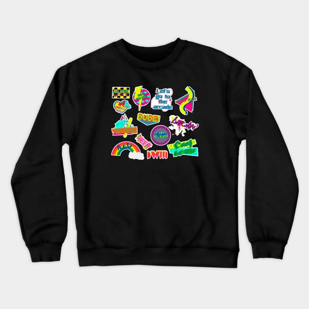 80's stickers Crewneck Sweatshirt by jenblove